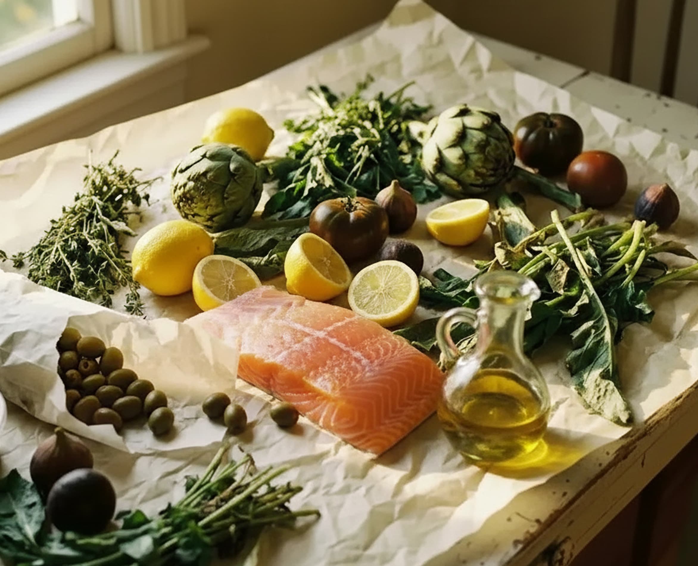 A table with ingredients on it